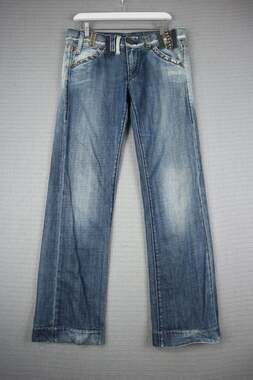 Miss Sixty 60 Womens Boot Cut Multi Belt Loop Strap Made in Italy Denim 31W